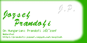 jozsef prandofi business card